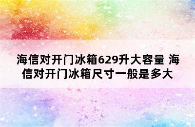 海信对开门冰箱629升大容量 海信对开门冰箱尺寸一般是多大